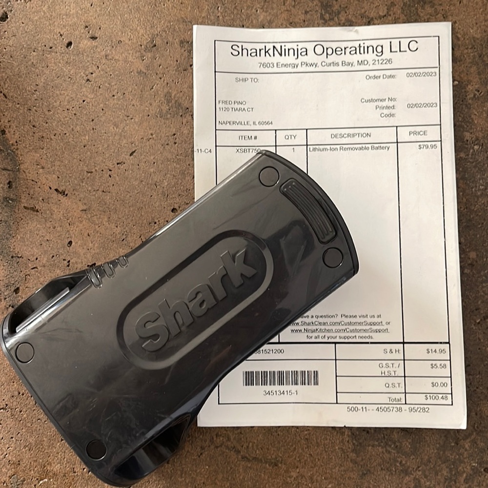 Shark Vacuum - Extra or Replacement Battery